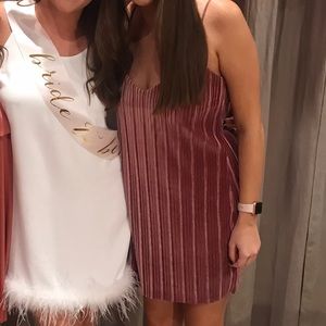 Bardot Pink Pleated Dress